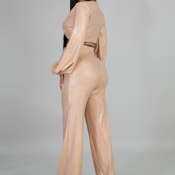 Gold Metallic Two Piece - Picture 4 of 5